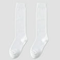 thumbnail image 1 of Ljudmp Women's Knee High Socks Seamless Cotton School Uniform Stockings Stay-up Cuffs Stretchy Tights Boot Socks White, 1 of 2
