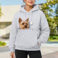 thumbnail image 1 of Ljudmp Women's Men's Cat Dog Pouch Hoodie Large Pet Pouch Sweatshirt Puppy Kitten Holder Carrier Long Sleeve Pullover Shirt Unisex Hooded Tops Light Ashy S, 1 of 3