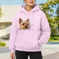 thumbnail image 1 of Ljudmp Women's Men's Cat Dog Pouch Hoodie Large Pet Pouch Sweatshirt Puppy Kitten Holder Carrier Long Sleeve Pullover Shirt Unisex Hooded Tops Pink 3XL, 1 of 3