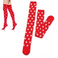 thumbnail image 1 of Ljudmp Women's Polka Dot Thigh High Socks Adult Girls Christmas Role Playing Party Festival Makeup Dress Up Over Knee Stocking Red&White Dot, 1 of 3