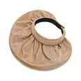 thumbnail image 1 of Ljudmp Womens 5.5" Extra Wide Brim Visor Sun Hat Foldable Empty Top UV Protection Hat Portable Travel Beach Hair Hoop Sun Cap Khaki, 1 of 5