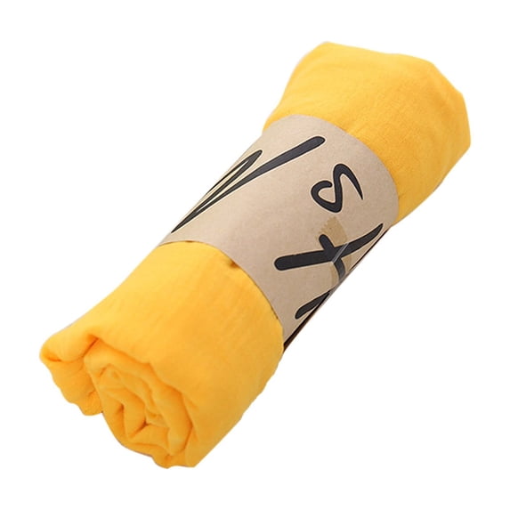 Ljudmp Womens Cotton Hijab Scarf Pleated Scarves Micro Crinkle Soft Long Shawl Wrap Headsscarf Muslim Hijab Head Scarf Neck Cover Yellow