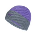 thumbnail image 1 of Ljudmp Womens Mens Color Block Ribbed Knit Beanie Stretch Brimless Hat Winter Thick Casual Windproof Daily Knit Skull Cap Purple, 1 of 4