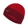 thumbnail image 1 of Ljudmp Womens Mens Color Block Ribbed Knit Beanie Stretch Brimless Hat Winter Thick Casual Windproof Daily Knit Skull Cap Wine, 1 of 5
