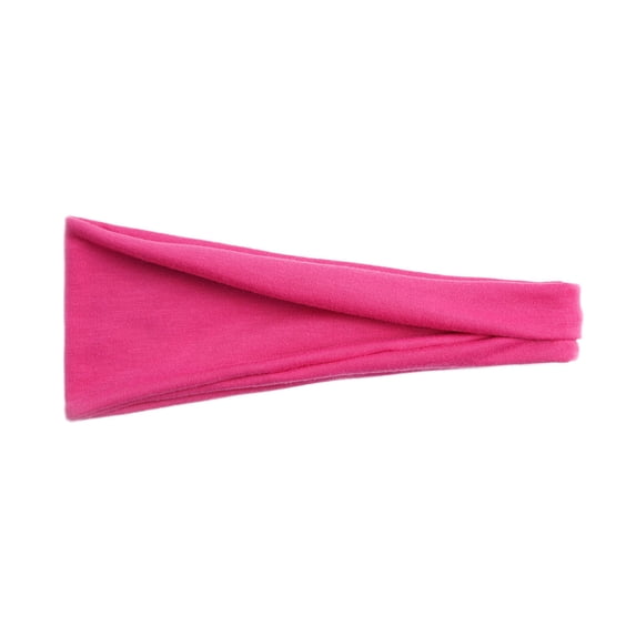 Ljudmp Womens Plain Color Headbands Sports Yoga Hairband Elastic Non Slip Wide Head Band Sweat Absorbent Bohemian Head Wraps Hair Accessories Hot Pink