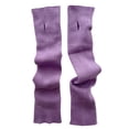 thumbnail image 1 of Ljudmp Womens Ribbed Slouch Thumb Hole Arm Warmers Touch Screen Fingerless Knit Sleeve Wrist Warmers Long Sleeved Gloves Purple, 1 of 1