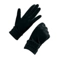 thumbnail image 1 of Ljudmp Womens Velvet Elastic Cuff Gloves 1920s Banquet Elegant Formal Wedding Party Opera Evening Wedding Prom Warm Gloves Black, 1 of 2