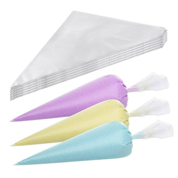 Ljxge 100-Pack Disposable Piping Bags 8 Inch, Extra Durable Frosting Bags For Cake Decorating, Anti-Leak Icing Bags For Dessert Decoration, Professional Baking Supplies Set