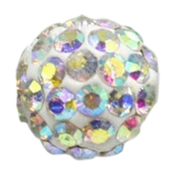Ljxge 10Mm Clay Pave Czech Beads, Round Spacer Bead For Jewelry Making, Crafting Diy Bracelet & Necklace Accessories, Mixed Colors With Glass Details