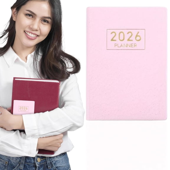 Ljxge A7 Daily Planner 2026, Academic Schedule Organizer Notebook, Multifunctional Use As Travel Journal And Notepad Pink