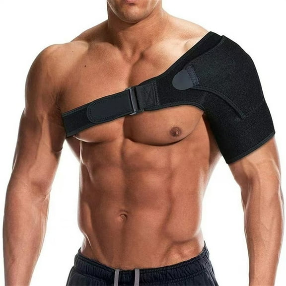 Ljxge Adjustable Shoulder Brace With Ice Pack Pocket For Arm Support Recovery And Stability