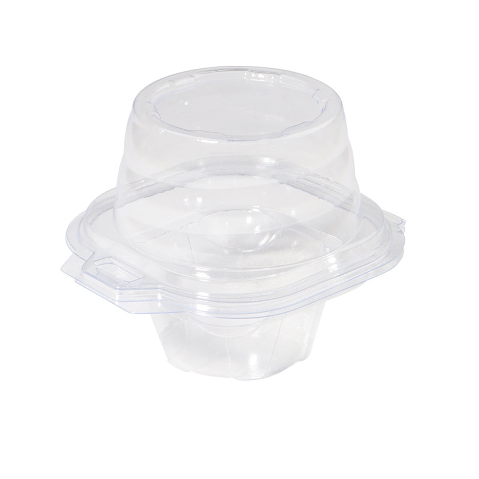 Ljxge Closure Bags , Lids , Boxes Individual Cupcake Containers (Pack Of 25) Disposable Clear