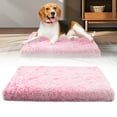 thumbnail image 1 of Ljxge Foam Plush Square Pet Bed With Non-Slip Bottom Machine Washable For Deep Sleep Comfort Anxiety Relief Joint Support For Medium Large Dogs And Cats Pink Size M, 1 of 5