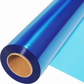 Ljxge Gift Wrap Bulk Cellophane Roll 100 Feet Long 15.7 Inches Wide Transparent Wrapping Paper For Gift Baskets Floral Arrangements Crafts Treats Bouquets Diy Decor Blue