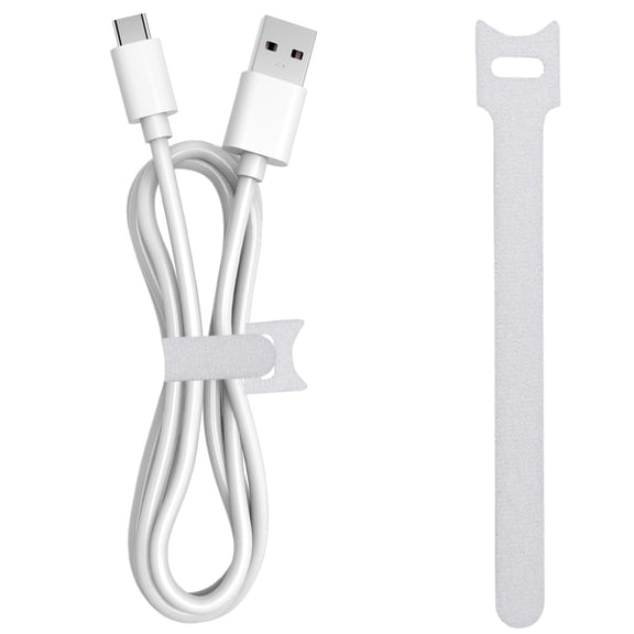 Ljxge Reusable Cable Ties Organizer T Type 20Cm Adjustable Straps For Wire Management Home Office Garage White