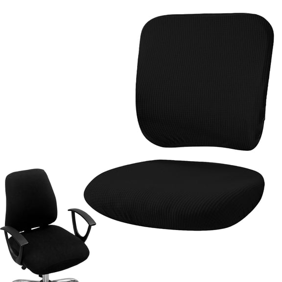 Ljxge Stretch Office Chair Covers Removable Washable Elastic Seat Back Covers Protectors For Desk Computer Swivel Rolling Chairs, 2 Pack
