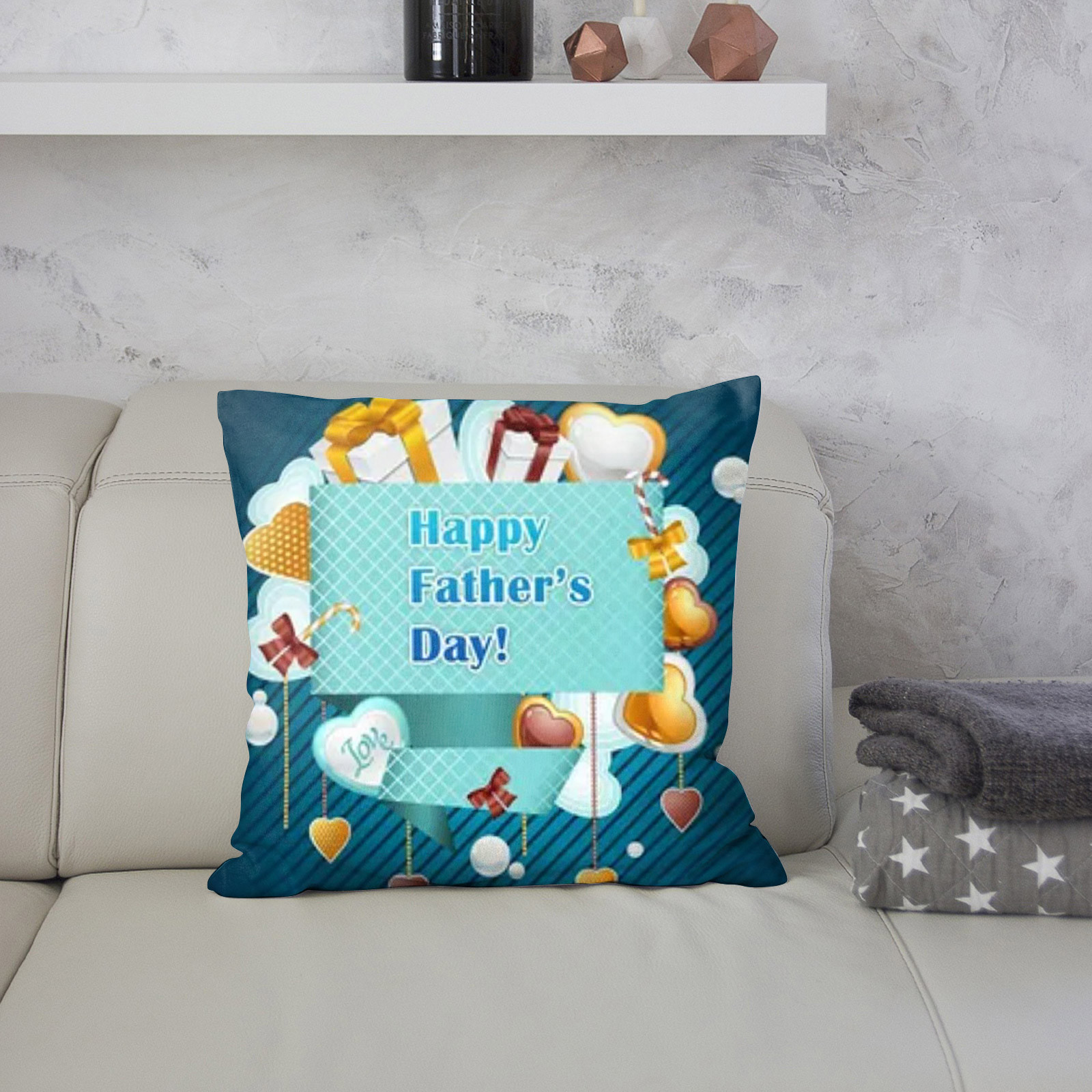 Ljxge Throw Pillows for Couch Father'S Day Printed Linen Pillow Cover