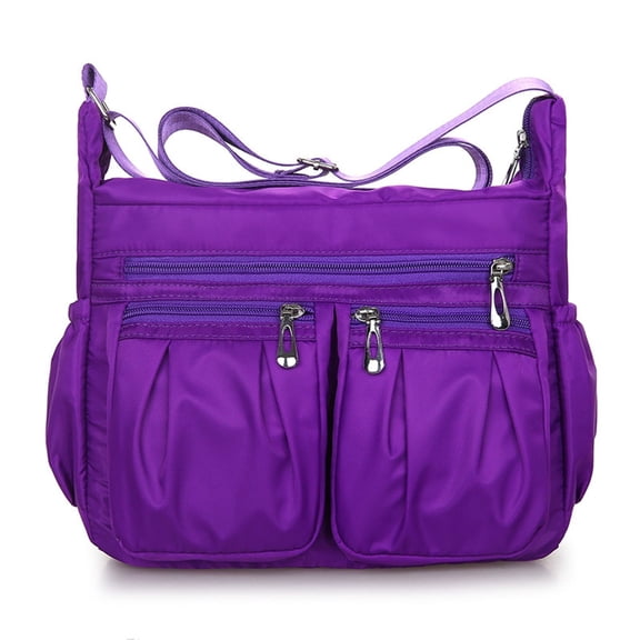 Ljxge Women'S Crossbody Bag Multi-Pocket Nylon Messenger Bag For Travel Work Everyday Use Lightweight Practical Purse