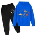 thumbnail image 1 of Lkhaha 2 Piece Outfit For Boys Set Letter Dinosaur Print Hoodie Sweatshirts And Sweatpants Kids Trousers Suit Size 7-8 Years, 1 of 2
