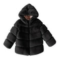 thumbnail image 1 of Lkhaha 2025 Girls Jacket Warm Thicken Solid Long Sleeve Hooded Jackets Size 5-6 Years, 1 of 3