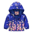 thumbnail image 1 of Lkhaha Boys Jackets Flower Butterfly Zipper Hooded Lightweight Windproof With Pocket Fall Winter Coat Size 18-24 Months, 1 of 4