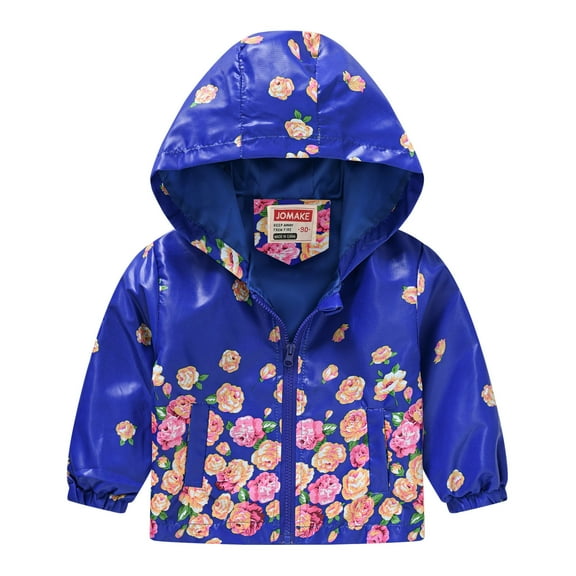 Lkhaha Boys Jackets Flower Butterfly Zipper Hooded Lightweight Windproof With Pocket Fall Winter Coat Size 18-24 Months