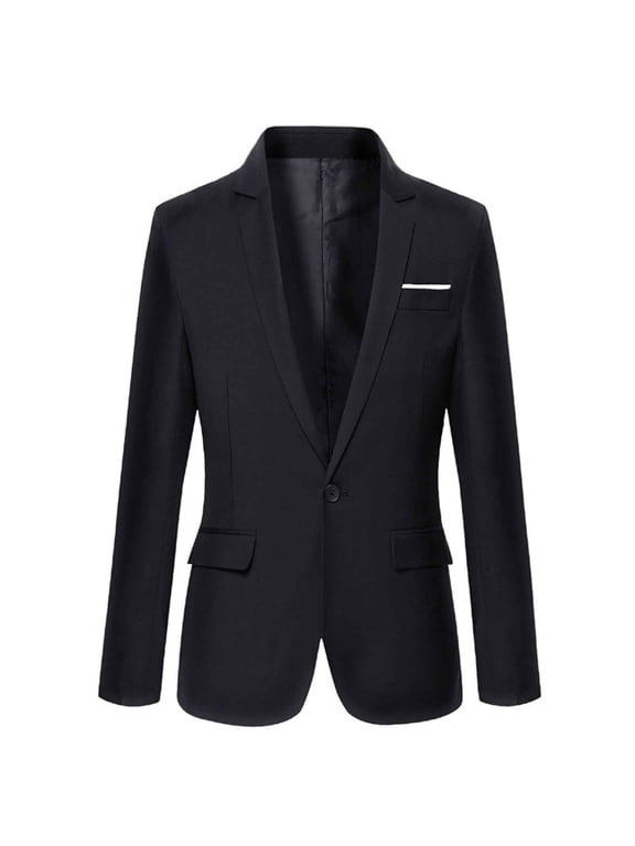 Boys Jackets Solid Color Formal Party Wedding Blazer One Button Slim Business Suit Outerwear Coats Size 15-16 Years