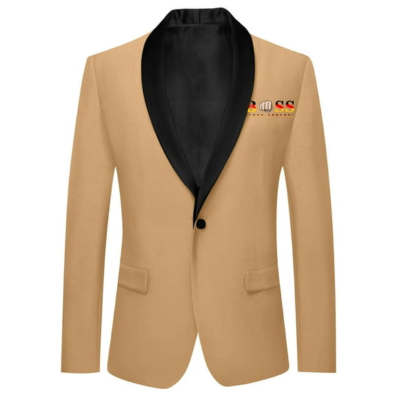 Lkhaha Essentials Boys Toddler Jackets Gentleman Blazer Patchwork Lapel One Button Formal Party Business Suit Children's Outfits Size 9-10 Years