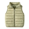 thumbnail image 1 of Lkhaha Essentials Boys Toddler Jackets Lightweight Sleeveless Down Vest Solid Color Zipper Waistcoat Children's Outfits Size 3-4 Years, 1 of 3