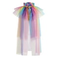 thumbnail image 1 of Lkhaha Essentials Girls Toddlers Jacket Color Block Sequin Mesh Shawl Ruffle Lace Up Princess Cloak Trendy Clothes, 1 of 4