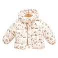 thumbnail image 1 of Lkhaha Essentials Girls Toddlers Jacket Cute Cartoon Dog Print Puffer Down Padded Baby Warm Thicken Lined Parka Casual Jackets Size 7-9 Years, 1 of 7