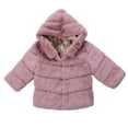 thumbnail image 1 of Lkhaha Essentials Girls Toddlers Jacket Solid Color Warm Hooded Fashion Casual Jackets Size 4-5 Years, 1 of 8