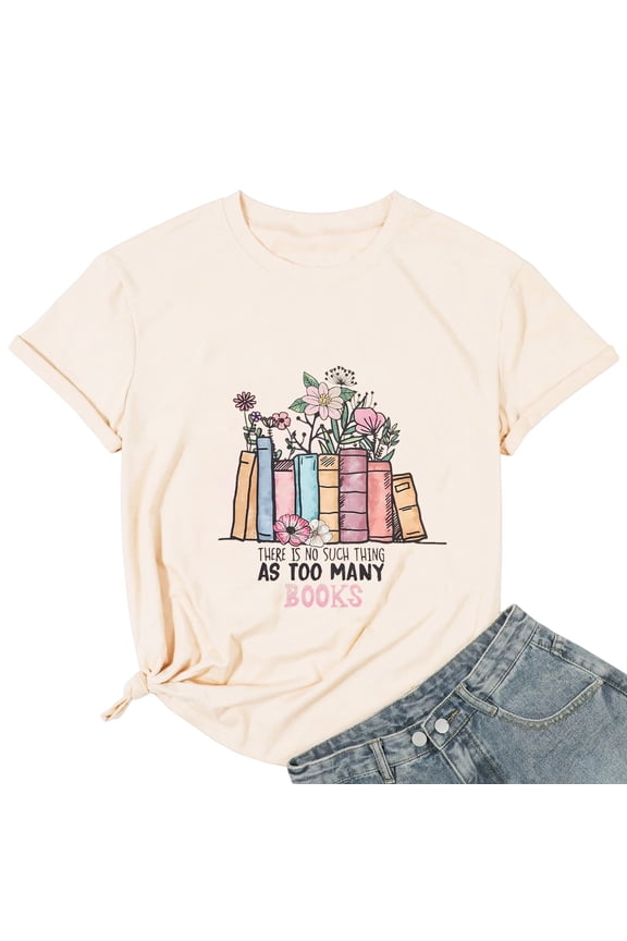 Essentials Women T Shirts Casual Printed Fashion Round Neck Short Sleeve Clothes 2026 Beige M