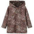 thumbnail image 1 of Lkhaha Girls Jacket Boys Leopard Flower Print Fleece Lined Button Hooded With Pocket Coat Size 18-24 Months, 1 of 5