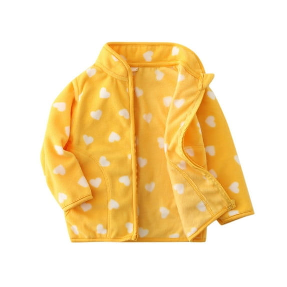 Lkhaha Girls Jacket Polar Zipper Cartoon Dinosaur Animal Print Boys Baby Warm Fall Winter Clothes Size 4-5 Years