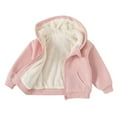 thumbnail image 1 of Lkhaha Jacket for Girls 2025 Warm Fleece Line Long Sleeve Hooded Sweatshirts With Pockets Zipper Hoodie Outerwear Coats Size 6-7 Years, 1 of 4