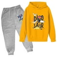 thumbnail image 1 of Lkhaha Kids Set Boys Clothes Cute Cartoon Dinosaur Print Long Sleeve Hoodie Sweatshirts And Sweatpants Fall Winter Pants Set Size 4-5 Years, 1 of 2