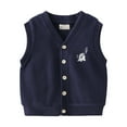thumbnail image 1 of Lkhaha Toddler Boys Jackets Cute Cartoon Dinosaur Embroidery Single Sleeveless V Neck Sweater Vest Children's Outfits Size 18-24 Months, 1 of 3