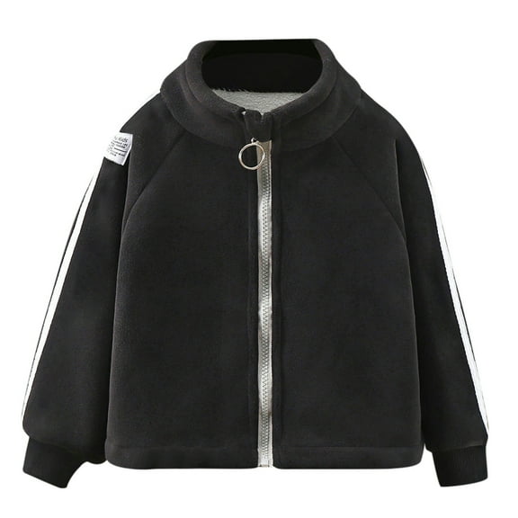 Lkhaha Toddler Girl Jacket Boys Full Zip Polar Warm Stand Collar Zippered Kids Outerwear Jackets Size 18-24 Months