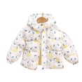 thumbnail image 1 of Lkhaha Toddler Girl Jacket Cute Cartoon Dog Print Puffer Down Padded Baby Warm Thicken Lined Parka Plus Size Jackets Size 3-4 Years, 1 of 4