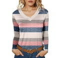 thumbnail image 1 of Lkhaha Womens Graphic T Shirts Long Sleeve Crew Neck Casual Basic Soft Fashion Y2K Outfits Pink 2XL, 1 of 5