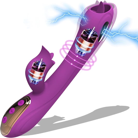 Lkiuynn Tongue Licking Vibrator for Women, 10 Modes Vibrating, G Spot Stimulator Massager, Adult Sex Toy