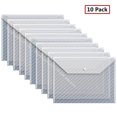thumbnail image 1 of Lksixu 10 Pack Plastic File Folders, A4 Letter Size Clear Poly Envelopes with Snap Button Closure, Waterproof Reusable Document Organizer File Holder Large Stationery Storage Bag Office Supplies, 1 of 7