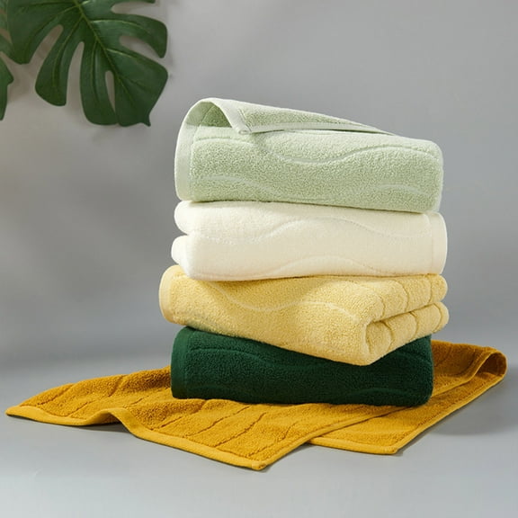 Lksixu Cotton Hand Towel, 14" x 30" Ultra Soft and Highly Absorbent Turkish Bath Towel, 450 GSM Wavy Stripe Jacquard Thicken Quick Drying Plush Face Towels for Bathroom Gym Shower Hotel and Spa