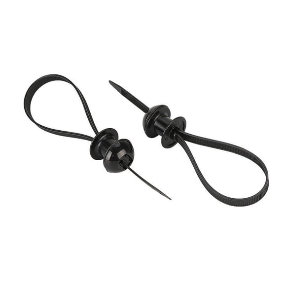 Lksixu 100 Pcs Universal Cable Tie Buckle, Heavy Duty Self-Locking Nylon Zip Ties Holder with Pin & Button Design, Multi-Purpose Plastic Cable Ties Tool UV-Resistant Black Zipties for Car Daily Repair