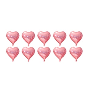 Lksixu 10pcs Heart Foil Balloons - 18inch Heart Shape Mylar Balloons For Romantic Love Valentine Is Day Wedding Birthay Party Decorations Valentines Day Decor