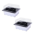 thumbnail image 1 of Lksixu 2 Pcs Seed Starter Tray, 6-Cell Plastic Germination Growing Trays with Humidity Dome and Base, Reusable Plant Seed Germination Kit with Drainage Hole Germination Box for Indoor Greenhouse, 1 of 9