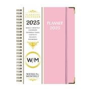 Lksixu 2024-2025 Planner Coil Notebook, A5 Colorful Marble Prints Schedule Notebook With Separate Pages, Weekly & Monthly Organizer Notebook with Tabs and Elastic Closure Academic Appointment Notebook