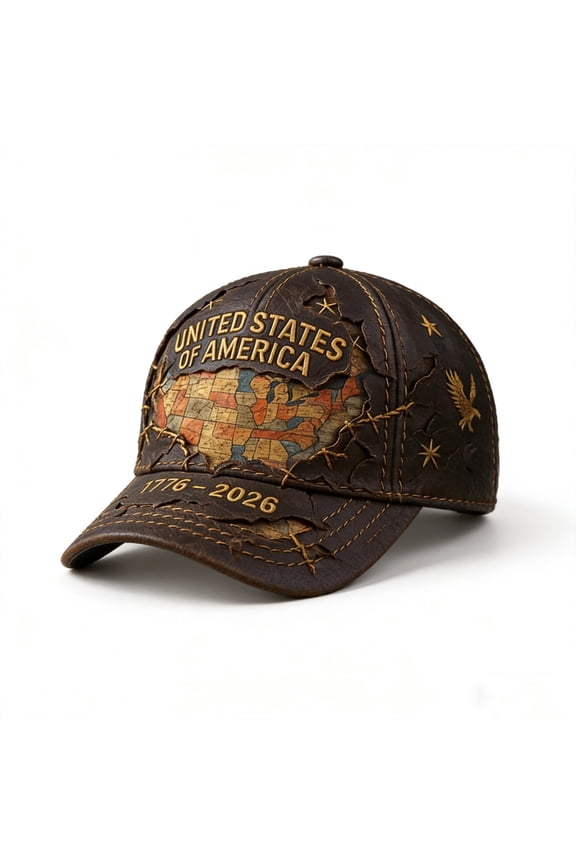 250 Anniversary USA Hat for Men Women, 1776-2026 Year Patriot Baseball Cap, Adjustable United States America 250th Anniversary Hat Retro Map of USA Hat