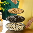 thumbnail image 1 of Lksixu 3 Tier Cupcake Stand Holder, Stainless Steel Round Dessert Serving Tray, 3-layer Fruit Serving Platter Pastry Cake Tower Display Rack Rustic Home Decor for Tea Party Birthday Wedding, 1 of 6